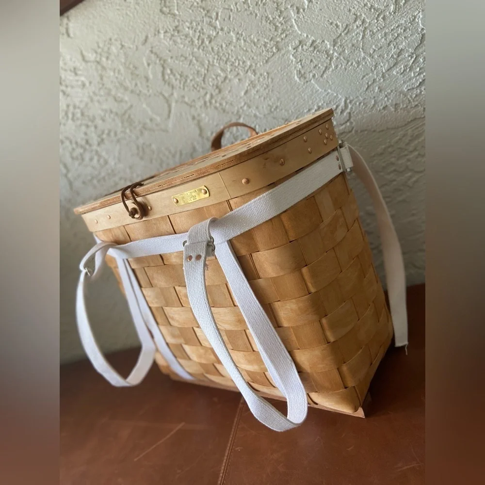 Mountain Trails Baskets~Vintage~Pristine~Handmade~USA~ Natural Wood~Backpack